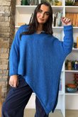  Big Softie Super Slant Knit Jumper Sapphire 
